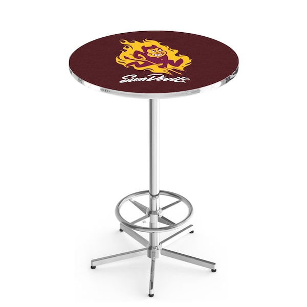 42" Chrome Arizona State Pub Table, Sparky Logo